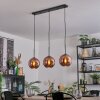 Koyoto Hanglamp, Kogellampje, Hanglamp Koperkleurig, 3-lichts