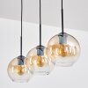 Koyoto Hanglamp, Kogellampje, Hanglamp Amber, Duidelijk, 3-lichts