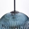 Koyoto Hanglamp, Kogellampje, Hanglamp 30 cm Blauw, Groen, Koperkleurig, 3-lichts