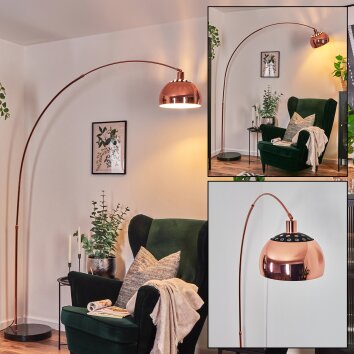 Baloca Staande lamp Koperkleurig, Zwart, 1-licht