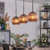 Koyoto Hanglamp, Kogellampje, Hanglamp Koperkleurig, 3-lichts