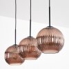 Koyoto Hanglamp, Kogellampje, Hanglamp Koperkleurig, 3-lichts