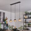 Ripoll Hanglamp, Kogellampje, Hanglamp Chroom, Duidelijk, Rookkleurig, 3-lichts