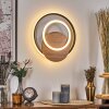 Rapoila Wandlamp LED houtlook, Zwart, 1-licht