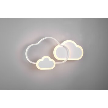 Reality Cloudy Plafondlamp LED Wit, 1-licht, Afstandsbediening, Kleurwisselaar