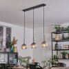 Koyoto Hanglamp, Kogellampje, Hanglamp Duidelijk, Rookkleurig, 3-lichts