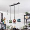 Ripoll Hanglamp, Kogellampje, Hanglamp Blauw, Groen, Koperkleurig, 3-lichts