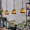 Koyoto Hanglamp, Kogellampje, Hanglamp Goud, 3-lichts