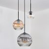 Ripoll Hanglamp, Kogellampje, Hanglamp, Cluster hanglamp Amber, Duidelijk, Rookkleurig, 3-lichts