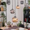 Ripoll Hanglamp, Kogellampje, Hanglamp, Cluster hanglamp Amber, Chroom, Rookkleurig, 3-lichts