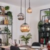 Ripoll Hanglamp, Kogellampje, Hanglamp, Cluster hanglamp Amber, Chroom, Rookkleurig, 3-lichts