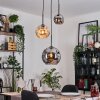 Ripoll Hanglamp, Kogellampje, Hanglamp, Cluster hanglamp Amber, Rookkleurig, 3-lichts