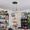 Ripoll Hanglamp, Kogellampje, Hanglamp, Cluster hanglamp Amber, Chroom, Rookkleurig, 3-lichts