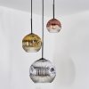 Ripoll Hanglamp, Kogellampje, Hanglamp, Cluster hanglamp Chroom, Goud, Duidelijk, Koperkleurig, Rookkleurig, 3-lichts