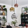 Ripoll Hanglamp, Kogellampje, Hanglamp, Cluster hanglamp Chroom, Goud, Duidelijk, Koperkleurig, Rookkleurig, 3-lichts