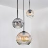 Ripoll Hanglamp, Kogellampje, Cluster hanglamp Amber, Duidelijk, Rookkleurig, 3-lichts