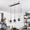 Ripoll Hanglamp, Kogellampje, Hanglamp Blauw, Groen, Koperkleurig, 3-lichts