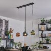 Ripoll Hanglamp, Kogellampje, Hanglamp Blauw, Groen, Koperkleurig, 3-lichts