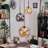 Ripoll Hanglamp, Kogellampje, Cluster hanglamp Amber, Rookkleurig, 3-lichts