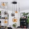 Ripoll Hanglamp, Kogellampje, Cluster hanglamp Amber, Rookkleurig, 3-lichts