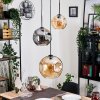 Ripoll Hanglamp, Kogellampje, Cluster hanglamp Amber, Rookkleurig, 3-lichts