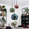 Ripoll Hanglamp, Kogellampje, Cluster hanglamp Blauw, Groen, Koperkleurig, 3-lichts