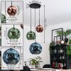 Ripoll Hanglamp, Kogellampje, Cluster hanglamp Blauw, Groen, Koperkleurig, 3-lichts