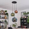 Ripoll Hanglamp, Kogellampje, Cluster hanglamp Blauw, Groen, Koperkleurig, 3-lichts