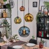 Ripoll Hanglamp, Kogellampje, Cluster hanglamp Blauw, Goud, Groen, Koperkleurig, 4-lichts