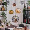 Ripoll Hanglamp, Kogellampje, Cluster hanglamp Amber, Goud, Koperkleurig, Rookkleurig, 4-lichts