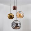 Ripoll Hanglamp, Kogellampje, Cluster hanglamp Amber, Goud, Koperkleurig, Rookkleurig, 4-lichts