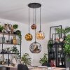 Ripoll Hanglamp, Kogellampje, Cluster hanglamp Amber, Goud, Koperkleurig, Rookkleurig, 4-lichts