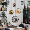 Ripoll Hanglamp, Kogellampje, Cluster hanglamp Amber, Goud, Koperkleurig, Rookkleurig, 4-lichts