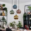 Koyoto Hanglamp, Kogellampje, Cluster hanglamp 35 cm Blauw, Goud, Groen, Koperkleurig, 4-lichts