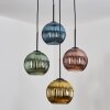 Koyoto Hanglamp, Kogellampje, Cluster hanglamp 35 cm Blauw, Goud, Groen, Koperkleurig, 4-lichts