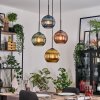 Koyoto Hanglamp, Kogellampje, Cluster hanglamp 35 cm Blauw, Goud, Groen, Koperkleurig, 4-lichts