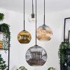 Ripoll Hanglamp, Kogellampje, Cluster hanglamp Amber, Goud, Duidelijk, Rookkleurig, 4-lichts