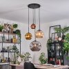 Ripoll Hanglamp, Kogellampje, Cluster hanglamp Amber, Goud, Koperkleurig, Rookkleurig, 4-lichts