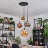 Ripoll Hanglamp, Kogellampje, Cluster hanglamp Amber, Goud, Koperkleurig, Rookkleurig, 4-lichts