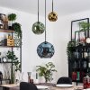 Ripoll Hanglamp, Kogellampje, Cluster hanglamp Blauw, Goud, Groen, 3-lichts