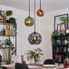 Ripoll Hanglamp, Kogellampje, Cluster hanglamp Blauw, Goud, Groen, 3-lichts