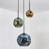 Ripoll Hanglamp, Kogellampje, Cluster hanglamp Blauw, Goud, Groen, 3-lichts