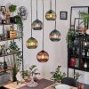 Koyoto Hanglamp, Kogellampje, Cluster hanglamp 45 cm Blauw, Groen, Koperkleurig, 5-lichts