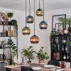 Koyoto Hanglamp, Kogellampje, Cluster hanglamp 45 cm Blauw, Groen, Koperkleurig, 5-lichts