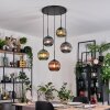 Koyoto Hanglamp, Kogellampje, Cluster hanglamp 45 cm Blauw, Groen, Koperkleurig, 5-lichts