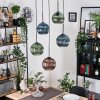 Koyoto Hanglamp, Kogellampje, Cluster hanglamp 45 cm Blauw, Groen, Koperkleurig, 5-lichts