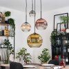 Ripoll Hanglamp, Kogellampje, Cluster hanglamp Amber, Goud, Duidelijk, Koperkleurig, Rookkleurig, 4-lichts