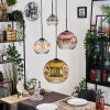 Ripoll Hanglamp, Kogellampje, Cluster hanglamp Amber, Goud, Duidelijk, Koperkleurig, Rookkleurig, 4-lichts