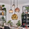 Ripoll Hanglamp, Kogellampje, Cluster hanglamp Amber, Goud, Duidelijk, Koperkleurig, Rookkleurig, 4-lichts