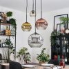 Ripoll Hanglamp, Kogellampje, Cluster hanglamp Amber, Chroom, Goud, Duidelijk, Koperkleurig, Rookkleurig, 4-lichts